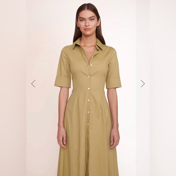 STAUD JOAN MAXI DRESS KHAKI - Picture 3 of 10
